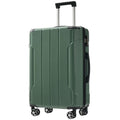 24 Inch Carry on Luggage,65L Capacity Suitcase with Wheels & TSA Lock ABS+PC Lightweight Checked Luggage for Travel Trip， Green