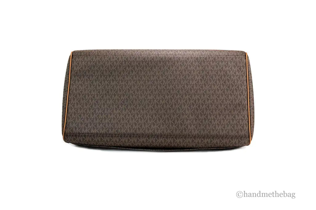 Copy of Michael Kors Travel Extra Large Brown PVC Top Zip Duffle Weekender Luggage Bag