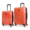 World Traveler Dejuno Tonal Lightweight Polycarbonate Hardside Expandable Spinner Luggage Suitcase with TSA Lock Coral 2-Piece Set(20in24in)