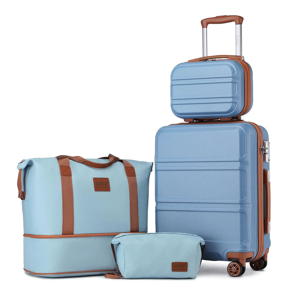 Kono Luggage Set 4 Piece Carry On